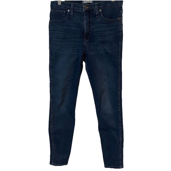 Madewell 10" High Rise Skinny Jeans Dark Denim Blue Jeans Style# F4684 GUC - Picture 1 of 7